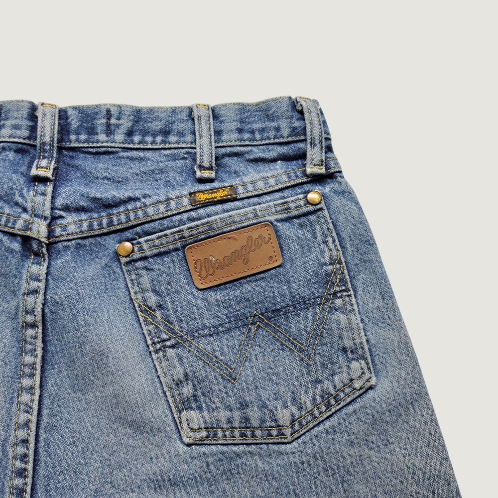 Wrangler Jeans Mens 32x36 Blue Good George Strait Cowboy Cut Straight Leg Denim - Picture 10 of 12